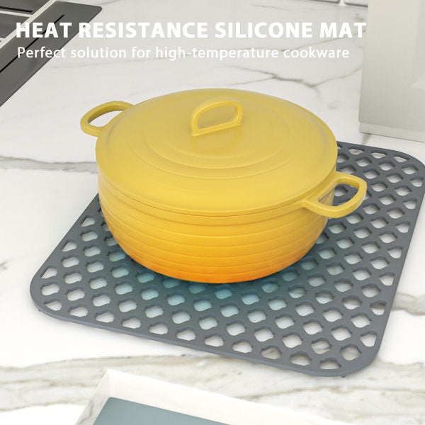 Lordear 14" x 11" Kitchen Sink Silicone Bottom Grid Hot Resistant with Drain Hole from Lordear
