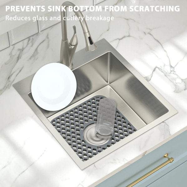 Lordear 14" x 11" Kitchen Sink Silicone Bottom Grid Hot Resistant with Drain Hole from Lordear
