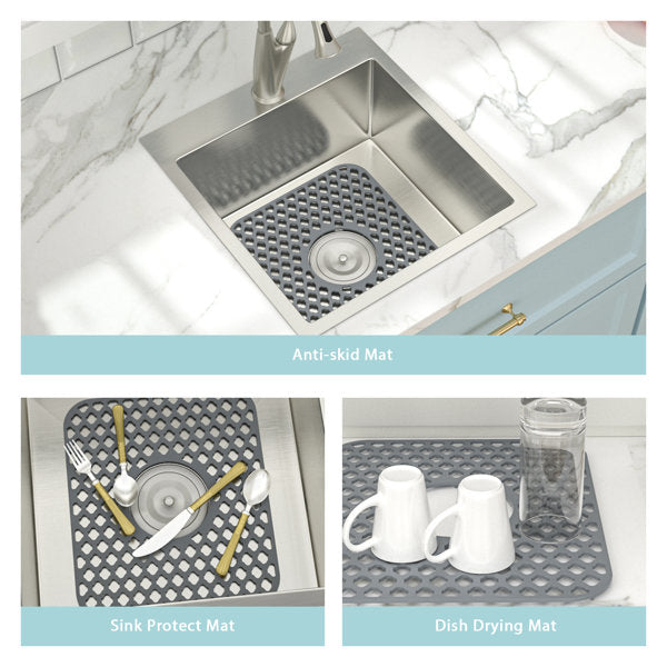 Lordear 14" x 11" Kitchen Sink Silicone Bottom Grid Hot Resistant with Drain Hole from Lordear