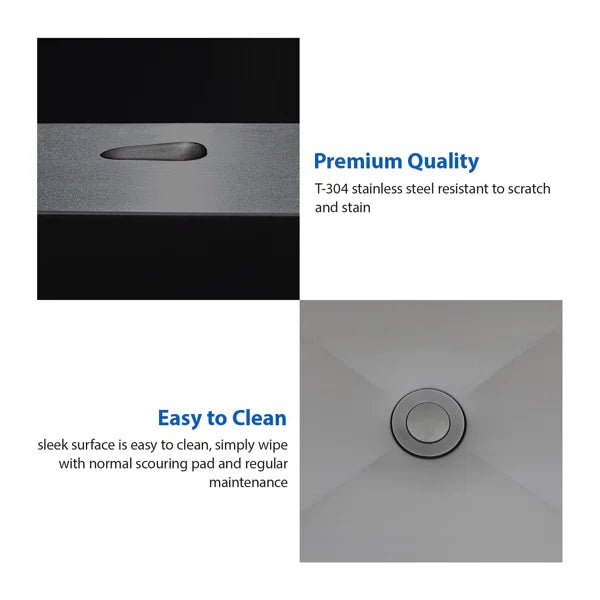 Lordear 19" × 15" Stainless Steel Rectangular Vessel Bathroom Sink with Pop-Up Drain from Lordear