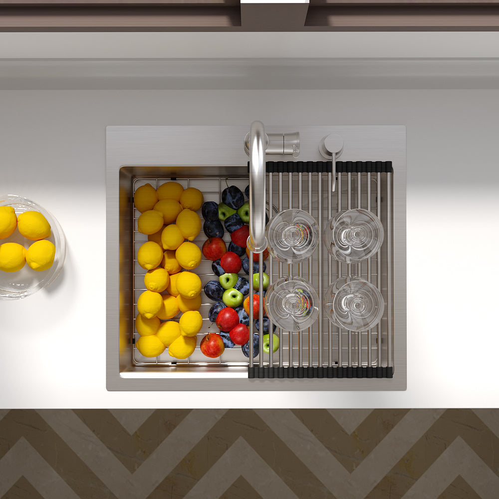 Lordear Stainless Steel Drop-In Single Bowl Kitchen Sink from Lordear