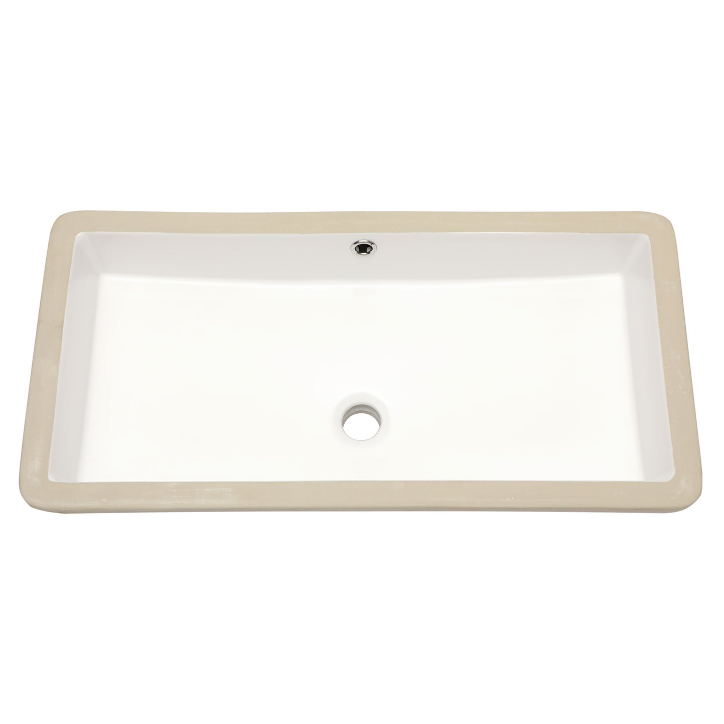 Lordear White Ceramic Undermount Rectangular Bathroom Sink from Lordear