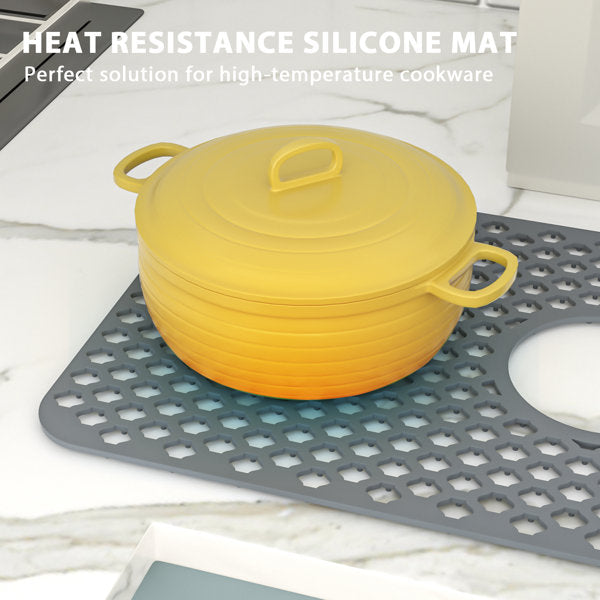 Lordear 25" x 13" Kitchen Sink Silicone Bottom Grid Hot Resistant with Drain Hole from Lordear