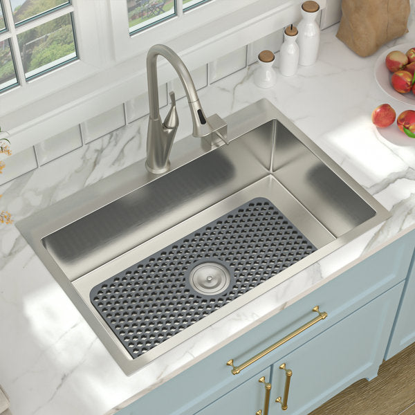 Lordear 25" x 13" Kitchen Sink Silicone Bottom Grid Hot Resistant with Drain Hole from Lordear