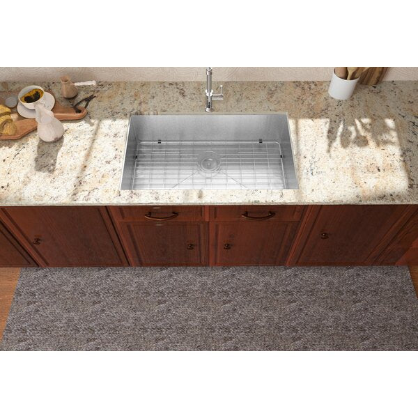 26in L x 18in W Undermount Kitchen Sink 16 Gauge Stainless Steel Kitchen Sink with Drain Assembly from Lordear