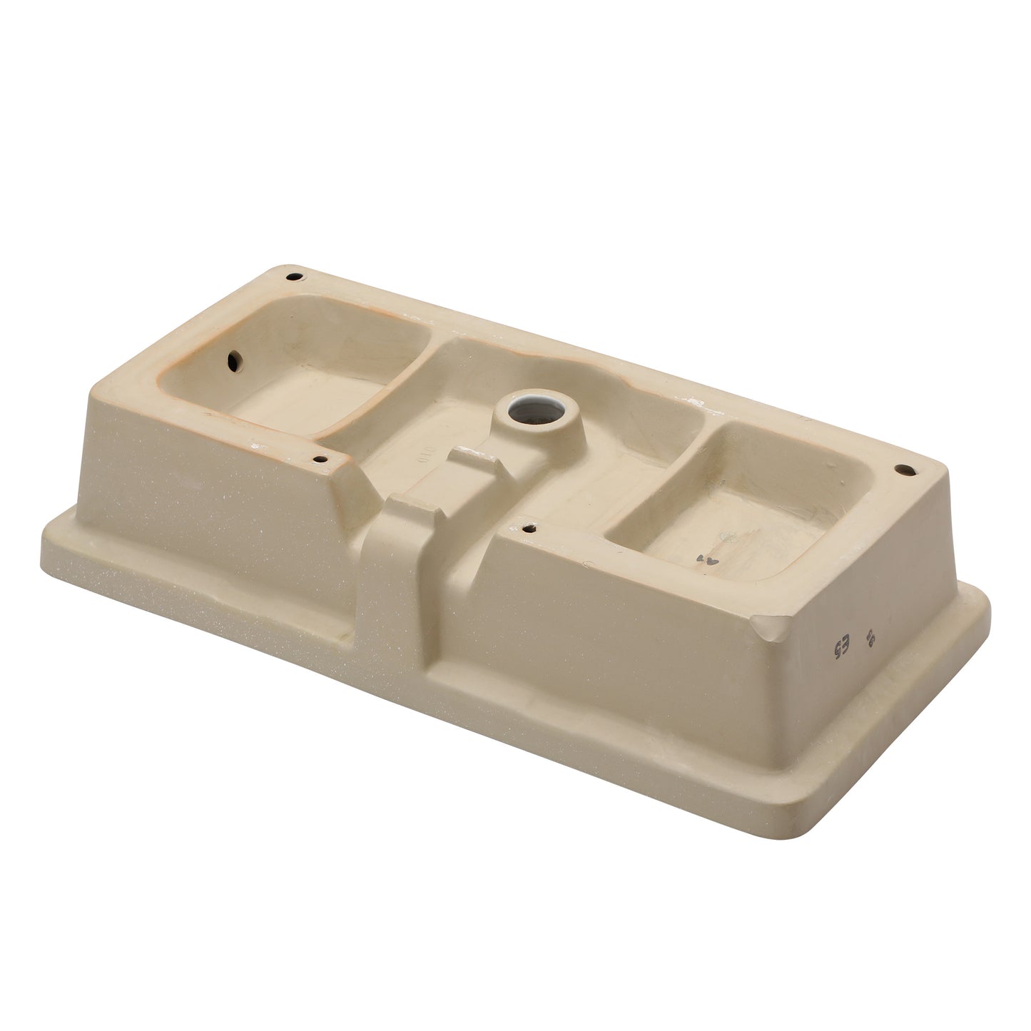 Lordear White Ceramic Undermount Rectangular Bathroom Sink from Lordear