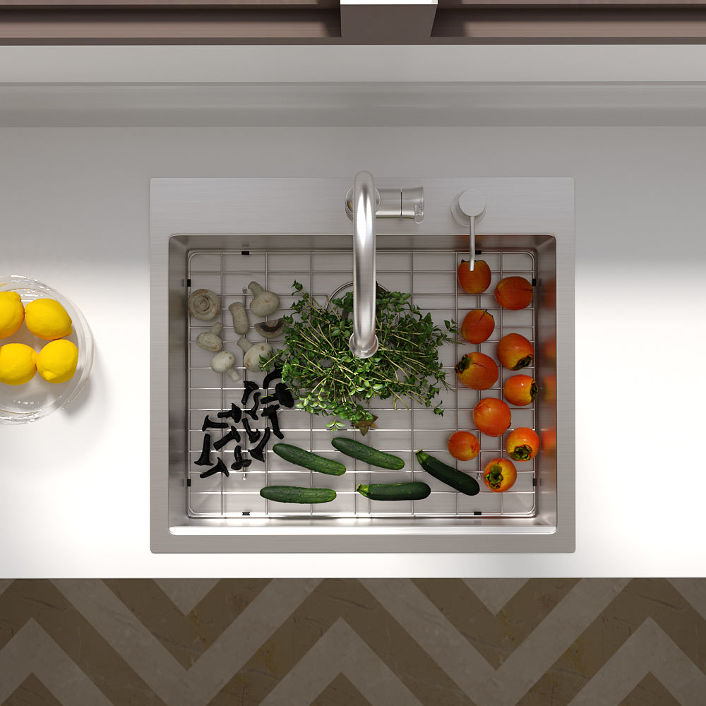 Lordear Stainless Steel Drop-In Single Bowl Kitchen Sink from Lordear