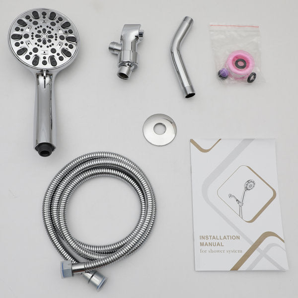 4.7in Multi Function Rain Dual Shower Head-Chrome from Lordear