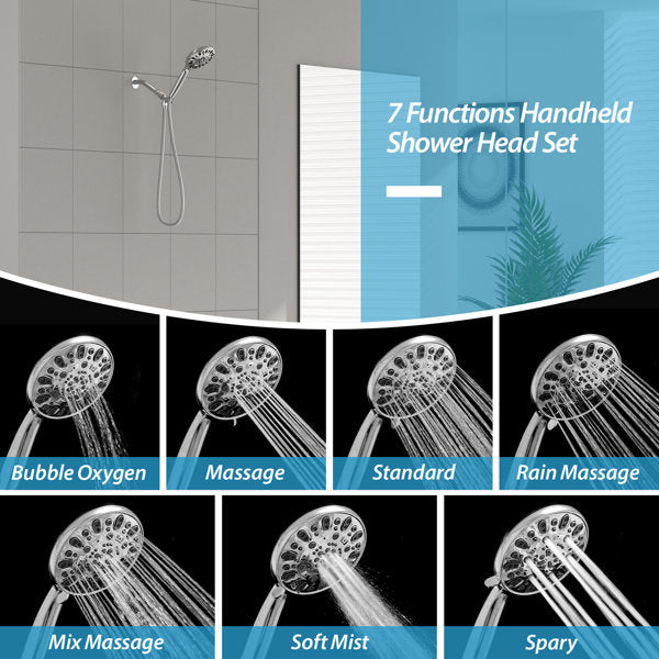 4.7in Multi Function Rain Dual Shower Head-Chrome from Lordear