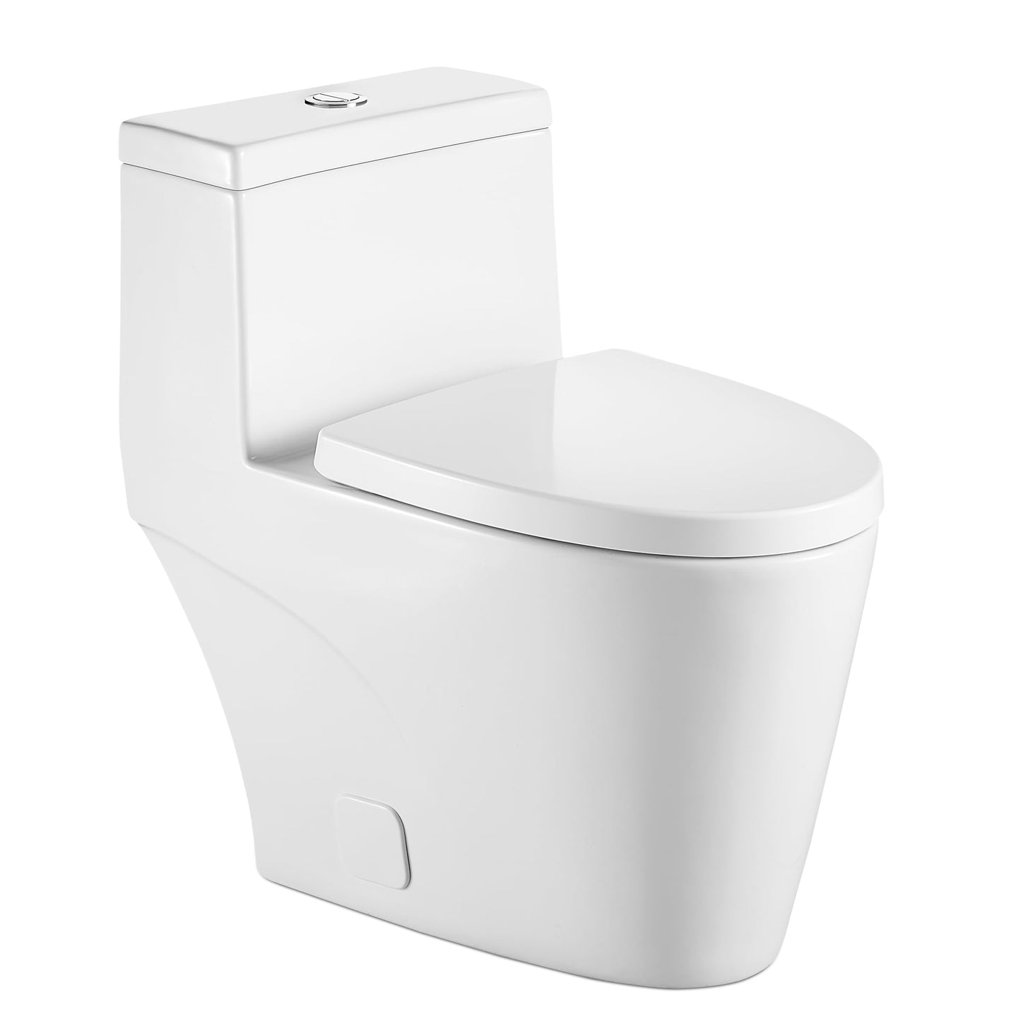 Lordear White Ceramic One Piece Floor Bidet Toilet with Comfort Wider Chair Seat from Lordear