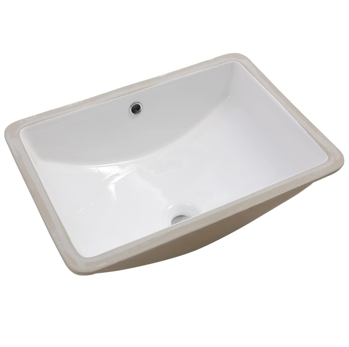 Undermount Bathroom Sink - Lordear Luxury 18inx14in White Rectangle Bathroom Sink Deep Bowl Porcelain Ceramic Lavatory Vanity Sink Basin with Overflow from Lordear