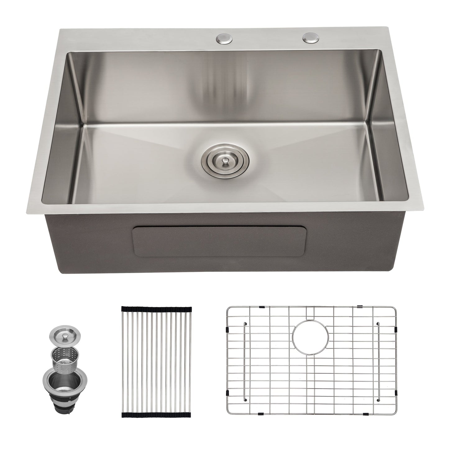 Lordear Stainless Steel Drop-In Single Bowl Kitchen Sink from Lordear
