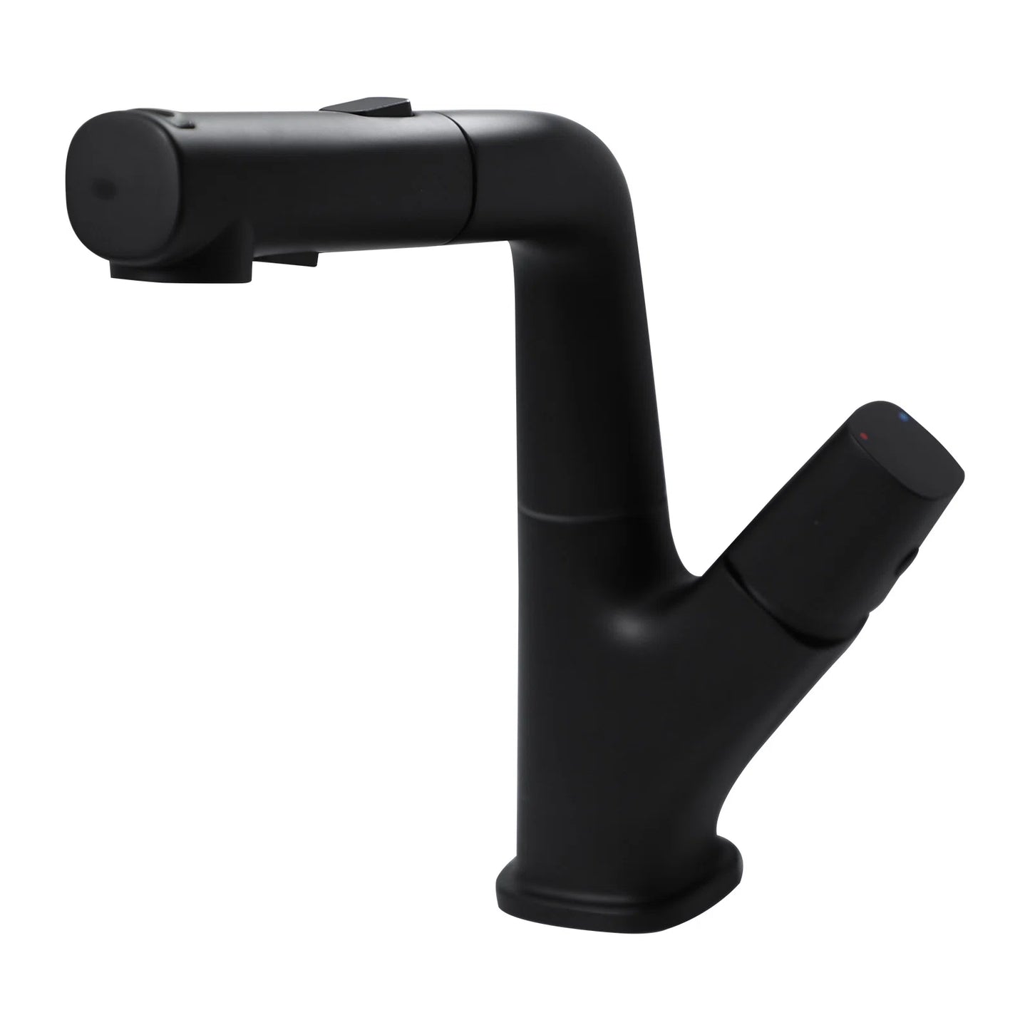 Bathroom Faucet with Pull Down Sprayer Stainless Steel Bathroom Pull Out Faucet with 3 Modes 360¡ã Rotating to Switch Mode-Gunmetal Black from Lordear
