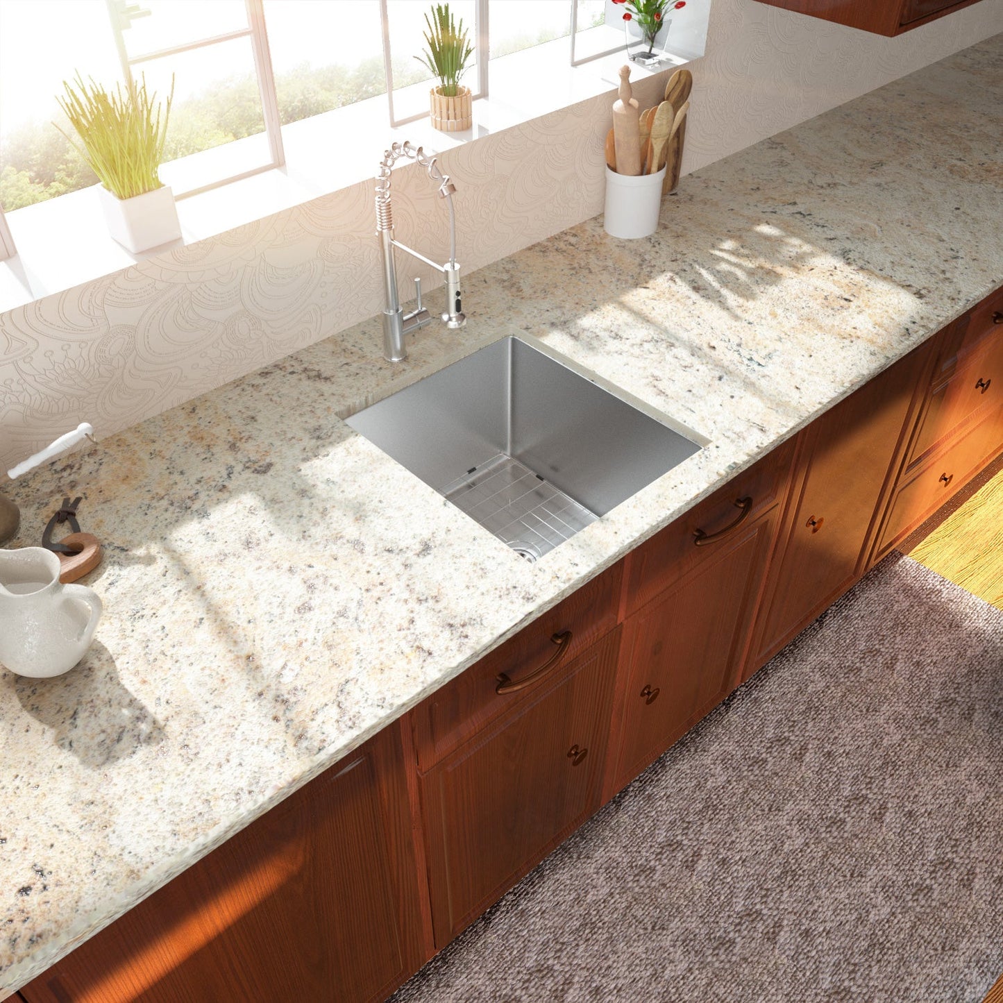 Lordear 15x17 Inch Undermount Sink Bar Sink 16 Gauge Stainless Steel Bar Prep Sink R10 Tight Radius Deep Single Bowl Sink from Lordear