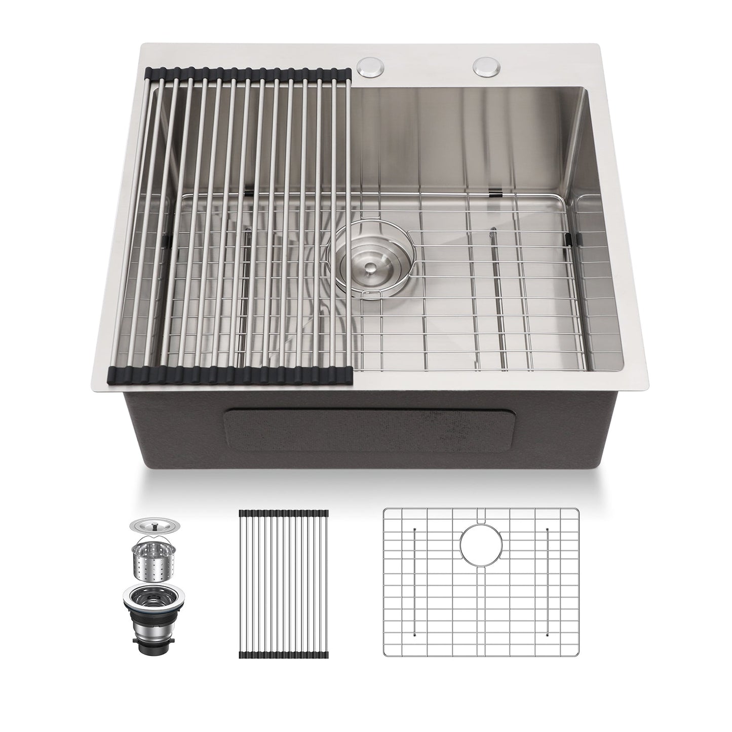 Lordear Stainless Steel Drop-In Single Bowl Kitchen Sink from Lordear