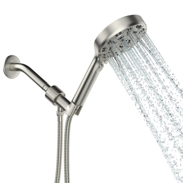 Adjustable Shower Head 1.8 GPM GPM-Brushed Nickel from Lordear