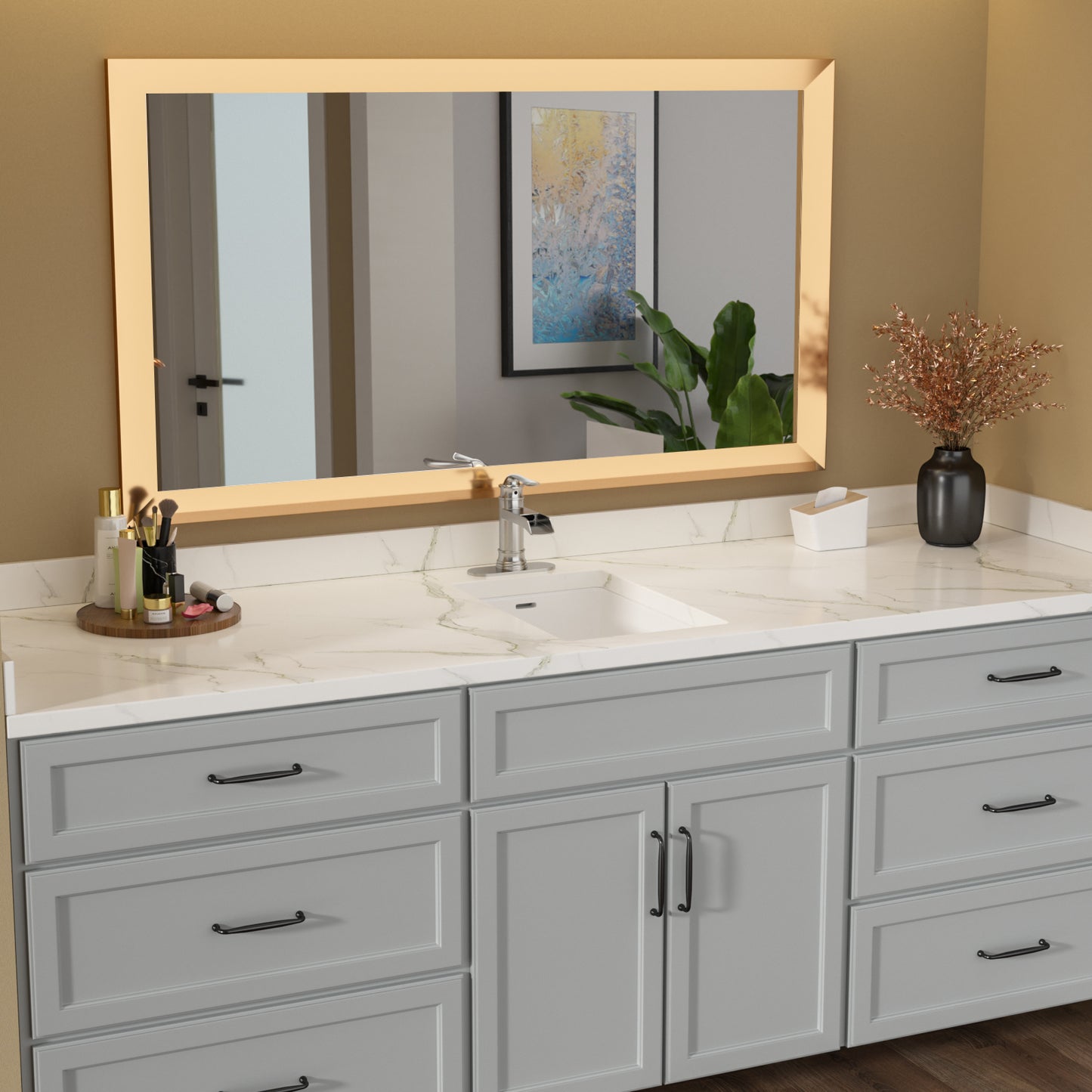 Lordear 13.75" x 20.25" White Ceramic Rectangle Undermount Bathroom Sink with Overflow from Lordear