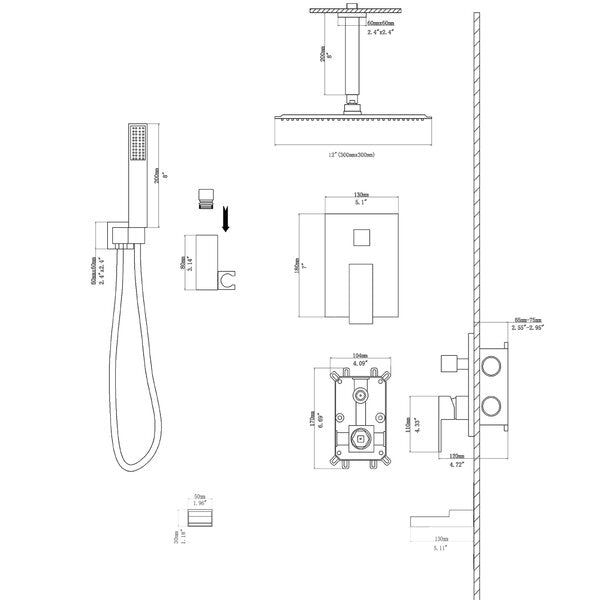 with Rough in-Valve-Brushed Nickel from Lordear