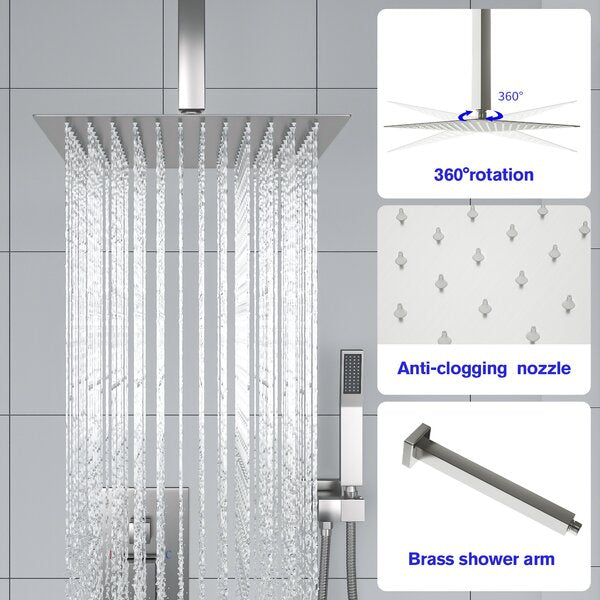 with Rough in-Valve-Brushed Nickel from Lordear