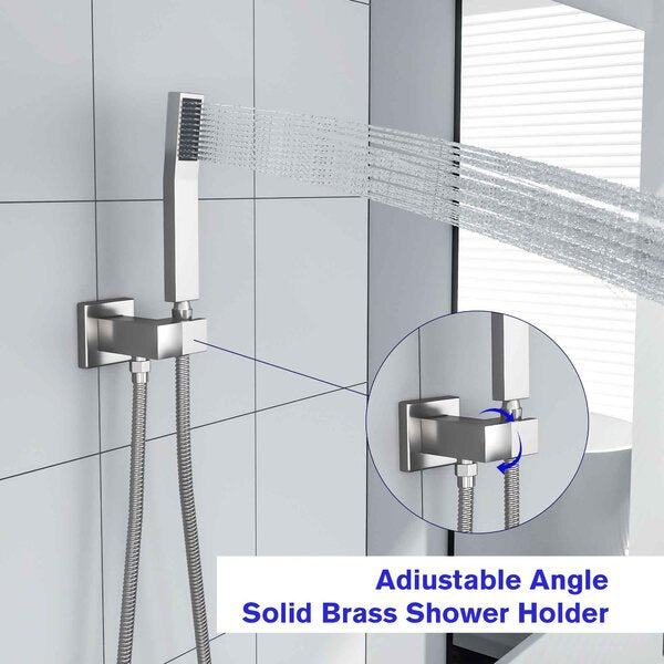 with Rough in-Valve-Brushed Nickel from Lordear