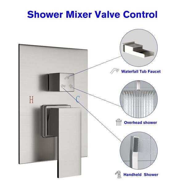 with Rough in-Valve-Brushed Nickel from Lordear