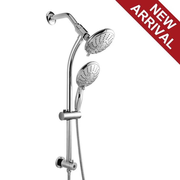 Lordear 5" Stainless Steel Wall Mounted 5-Setting Round Rainfall Shower Head from Lordear