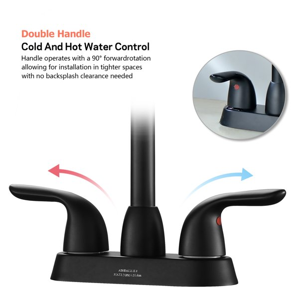Lordear Brass Deck Mount Dual Handle Bathroom Faucet from Lordear