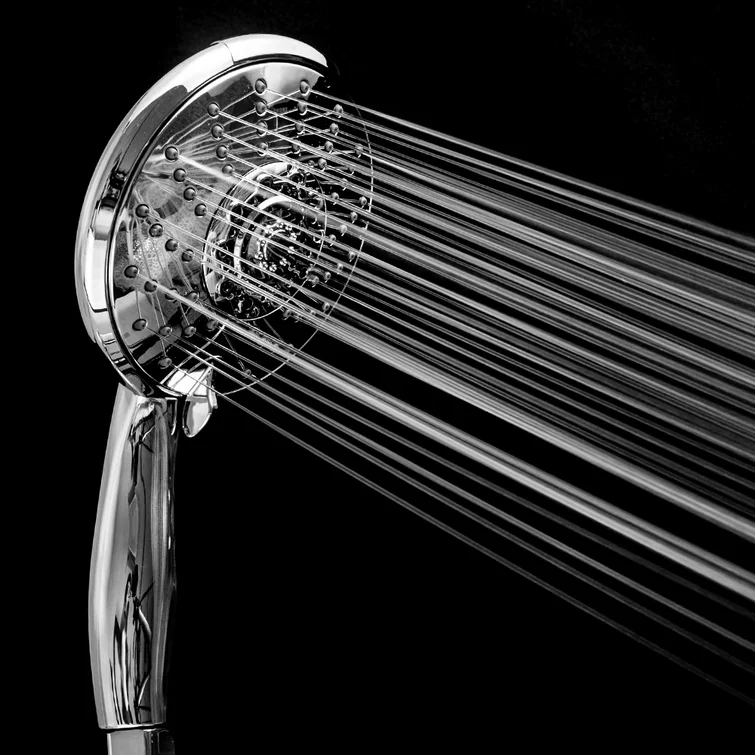 Lordear 5" Stainless Steel Wall Mounted 5-Setting Round Rainfall Shower Head from Lordear