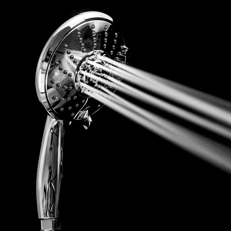 Lordear 5" Stainless Steel Wall Mounted 5-Setting Round Rainfall Shower Head from Lordear