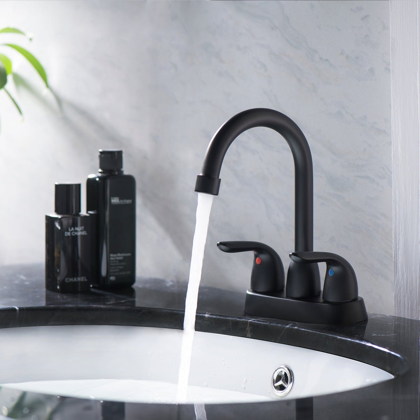 Lordear Brass Deck Mount Dual Handle Bathroom Faucet from Lordear