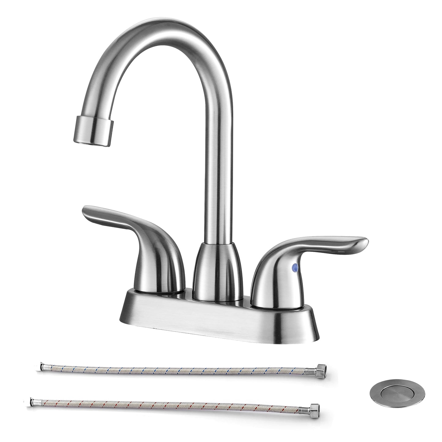 Lordear Bathroom Sink Faucet 2 Handle Brushed Nickel Faucets Set from Lordear