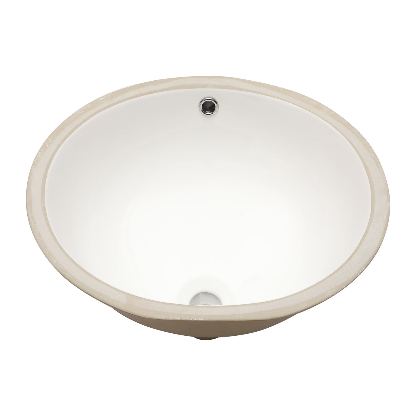 Lordear 19.5" x 16" Ceramic White Oval Undermount Bathroom Sink with Overflow from Lordear