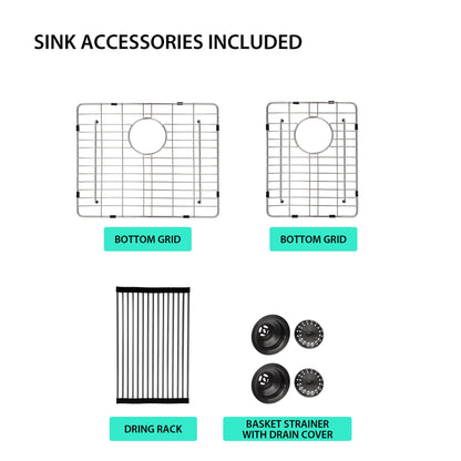 Lordear 33" Stainless Steel Gunmetal Black Double Bowl Drop-in Kitchen Sink  from Lordear