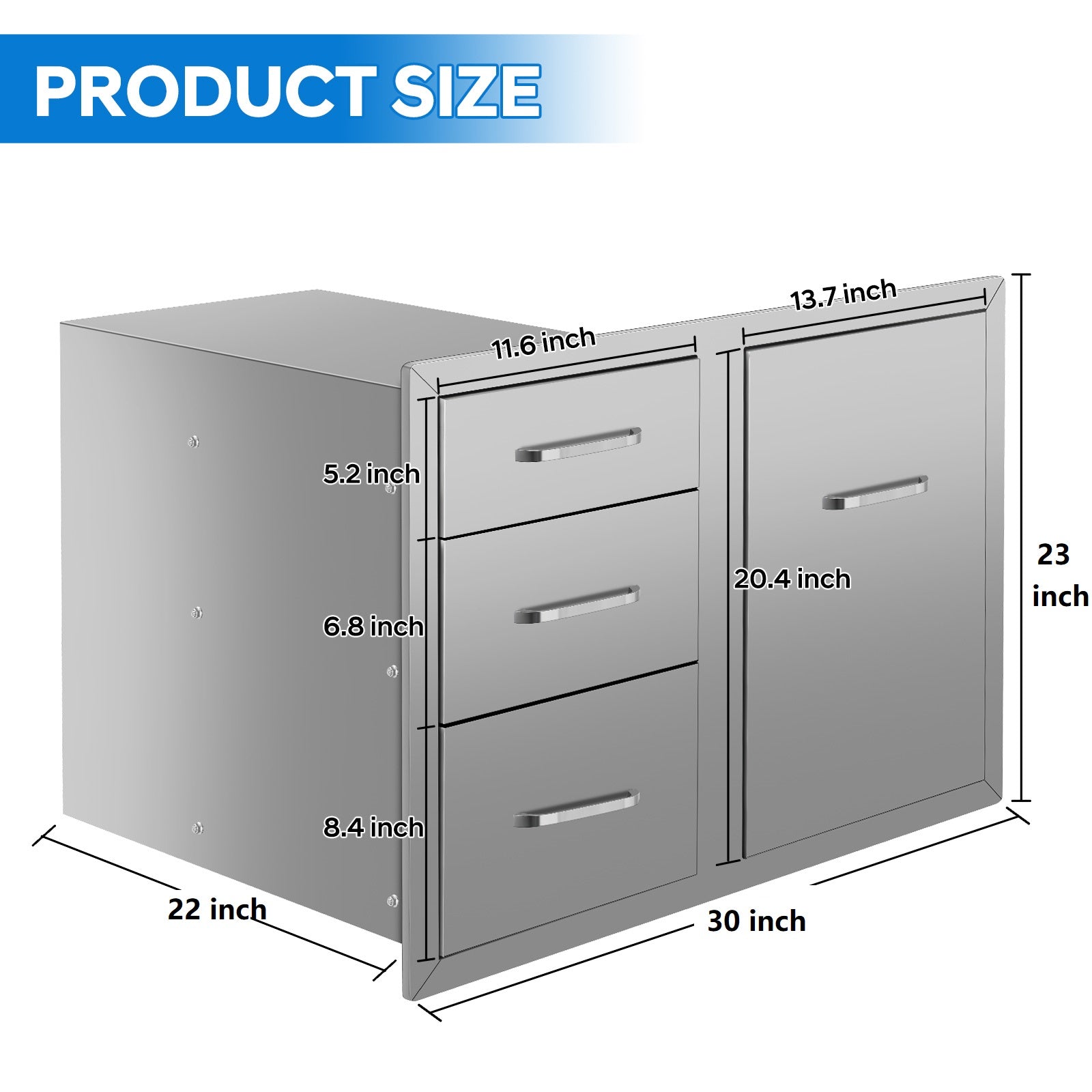 Drawer cabinets for outdoor kitchens or courtyards with trash can holder  from Lordear