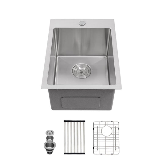 Lordear 15"x 20" Stainless Steel Single Bowl Drop-in Bar Sink  from Lordear