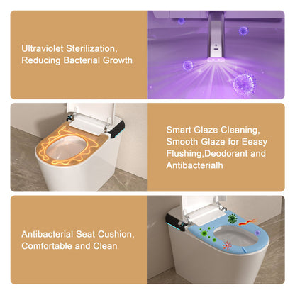 Lordear Smart Toilet with Auto Flush & Foot Sensor – Tankless Design with Heated Seat – Warm Water Cleaning & Air Dryer  from Lordear