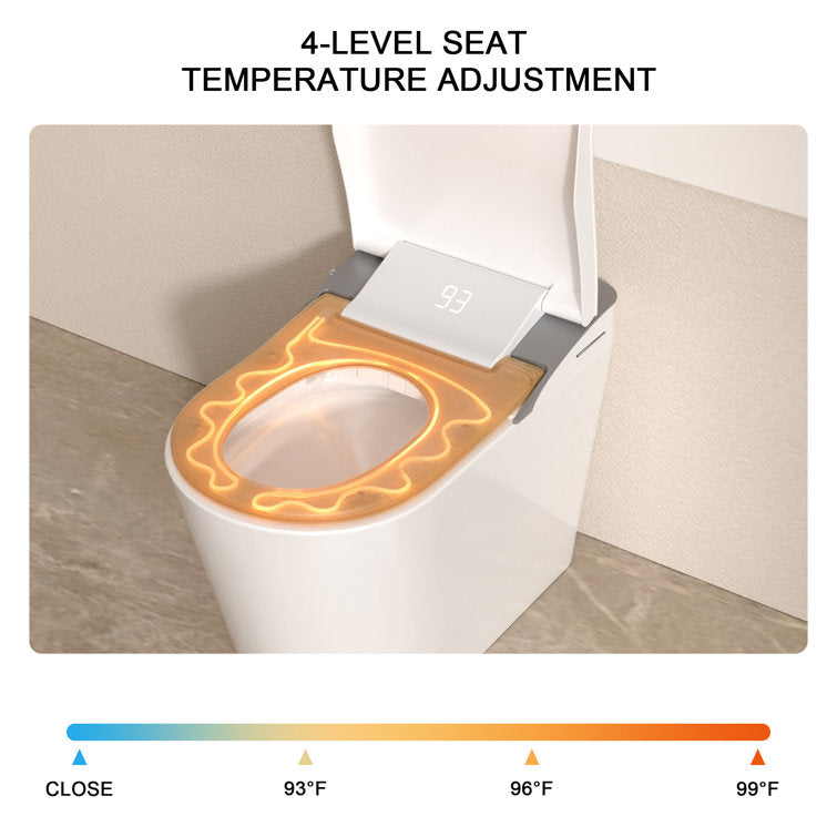Lordear Smart Toilet with Bidet Wash Auto Sensor Flush Kick Flush Heated Seat Warm Wash  from Lordear