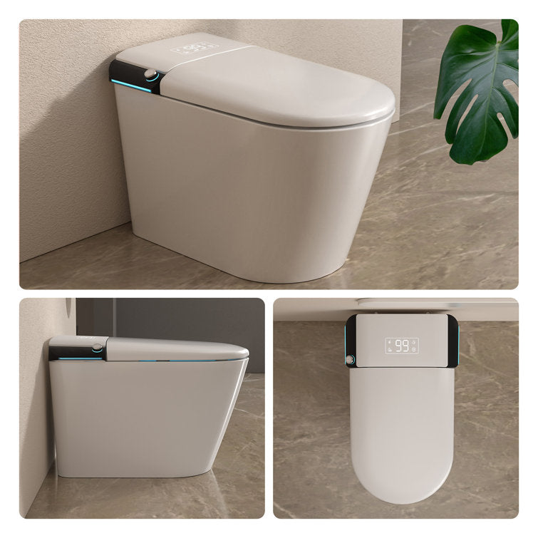 Lordear Smart Toilet with Auto Flush & Foot Sensor – Tankless Design with Heated Seat – Warm Water Cleaning & Air Dryer  from Lordear