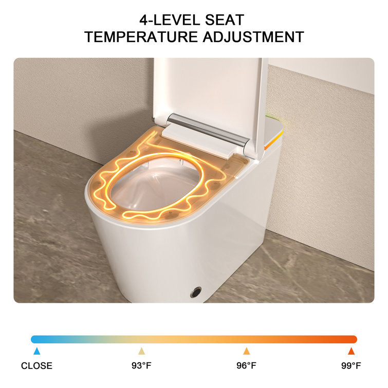 Lordear Smart Bidet Toilet – Auto Flush Heated Seat Night Light – Easy Install One-Piece  from Lordear