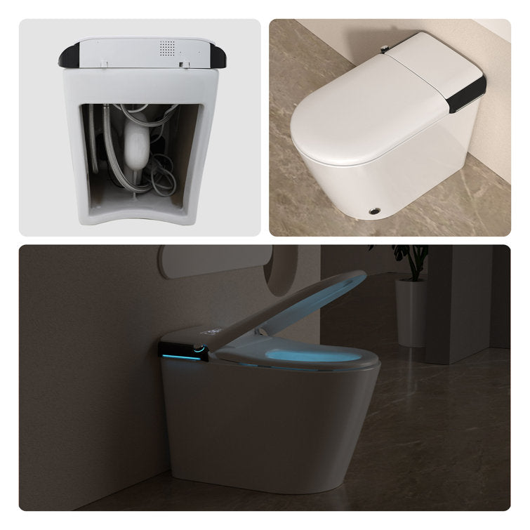 Lordear Smart Toilet with Auto Flush & Foot Sensor – Tankless Design with Heated Seat – Warm Water Cleaning & Air Dryer  from Lordear