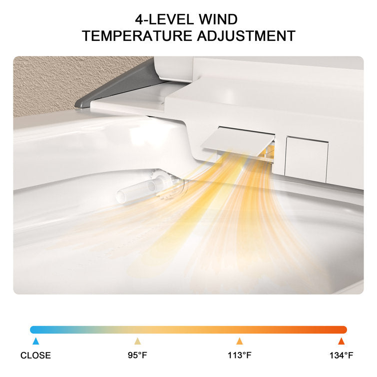Lordear Smart Toilet with Bidet Wash Auto Sensor Flush Kick Flush Heated Seat Warm Wash  from Lordear