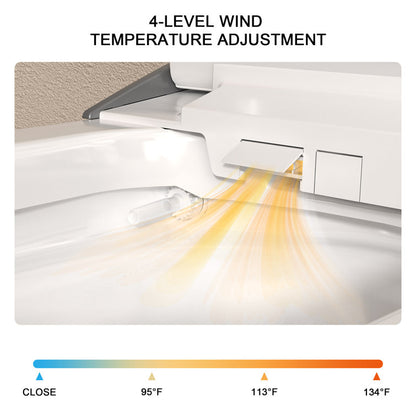 Lordear Smart Toilet with Bidet Wash Auto Sensor Flush Kick Flush Heated Seat Warm Wash  from Lordear