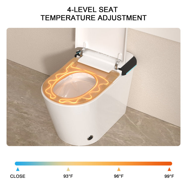 Lordear Smart Toilet with Auto Flush & Foot Sensor – Tankless Design with Heated Seat – Warm Water Cleaning & Air Dryer  from Lordear