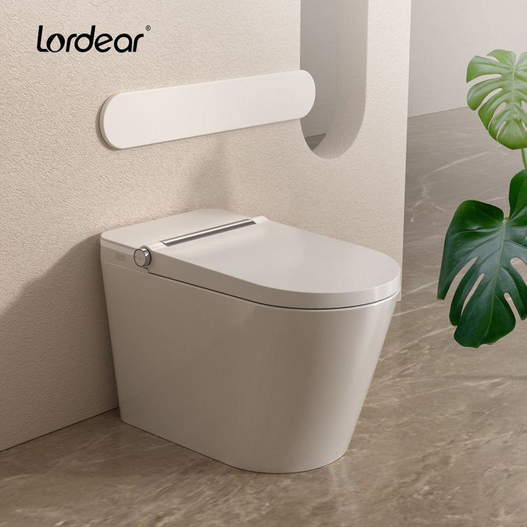 Lordear Smart Bidet Toilet – Auto Flush Heated Seat Night Light – Easy Install One-Piece  from Lordear