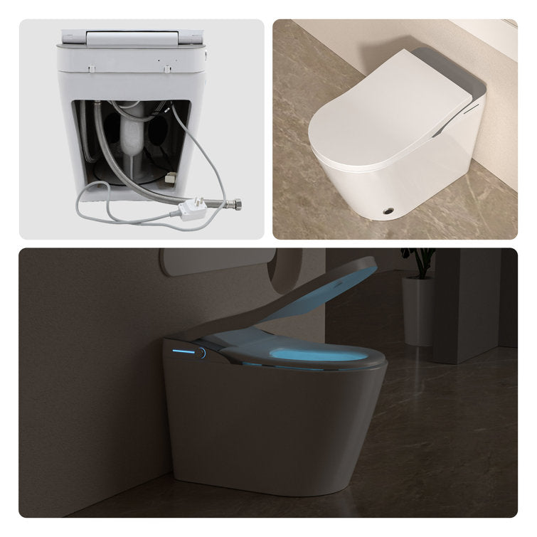 Lordear Smart Toilet with Bidet Wash Auto Sensor Flush Kick Flush Heated Seat Warm Wash  from Lordear