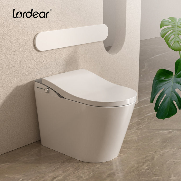 Lordear Smart Toilet with Bidet Wash Auto Sensor Flush Kick Flush Heated Seat Warm Wash  from Lordear