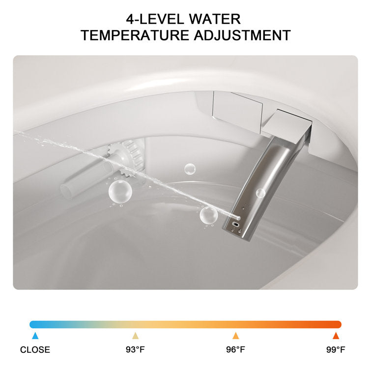 Lordear Smart Toilet with Auto Flush & Foot Sensor – Tankless Design with Heated Seat – Warm Water Cleaning & Air Dryer  from Lordear
