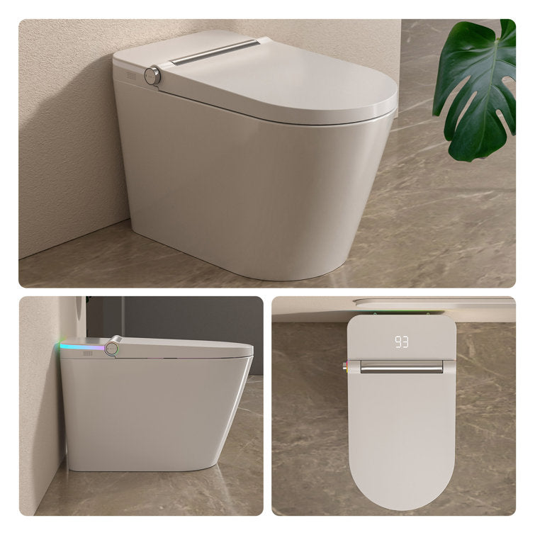Lordear Smart Bidet Toilet – Auto Flush Heated Seat Night Light – Easy Install One-Piece  from Lordear
