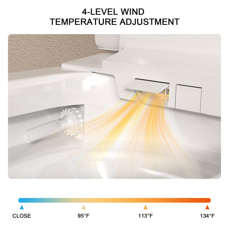 Lordear Smart Toilet with Auto Flush & Foot Sensor – Tankless Design with Heated Seat – Warm Water Cleaning & Air Dryer  from Lordear