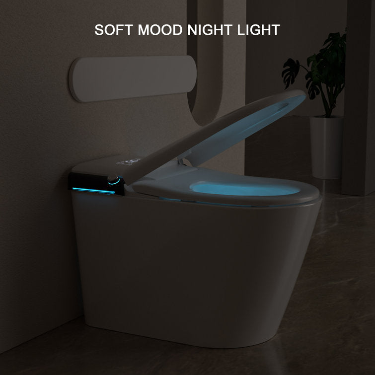 Lordear Smart Toilet with Auto Flush & Foot Sensor – Tankless Design with Heated Seat – Warm Water Cleaning & Air Dryer  from Lordear